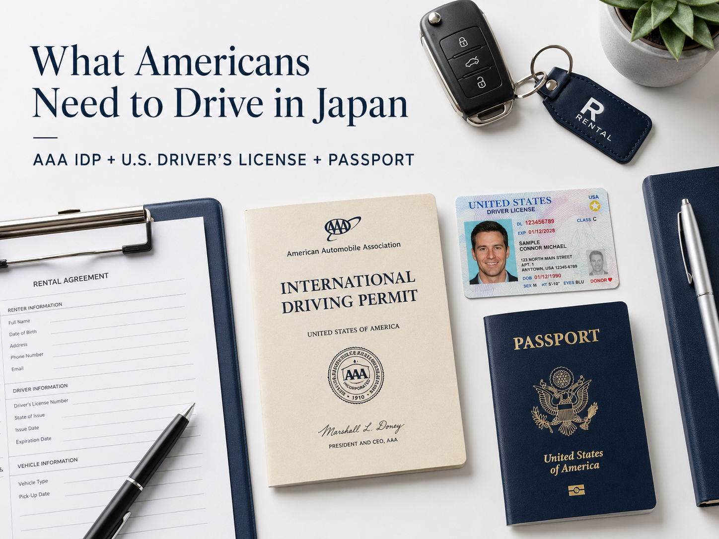 What Americans need to drive in Japan with an AAA IDP, U.S. driver's license, and passport